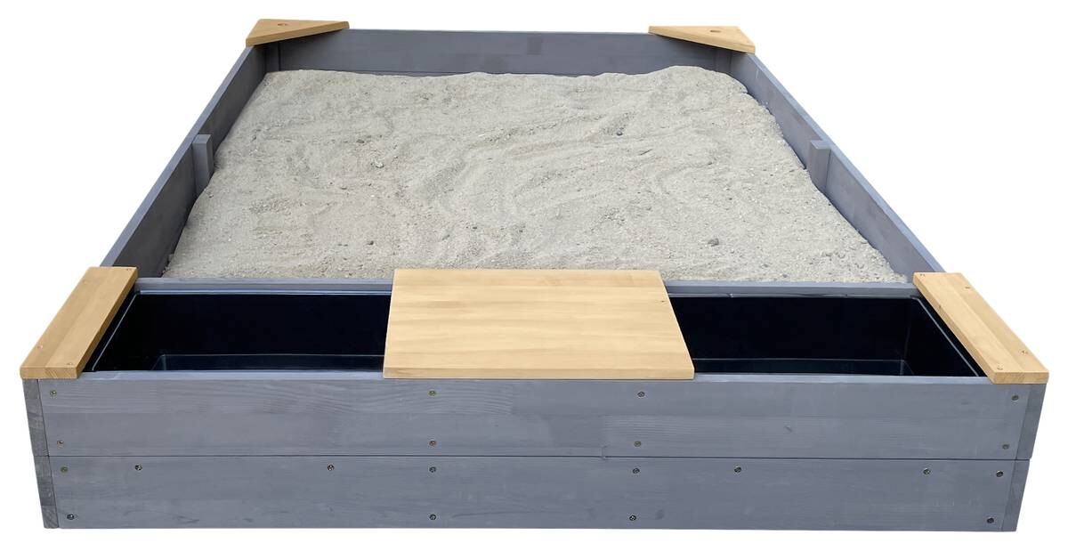 AXI Sandkasten Kelly grau B/H/T: ca. 115x21,8x180 cm