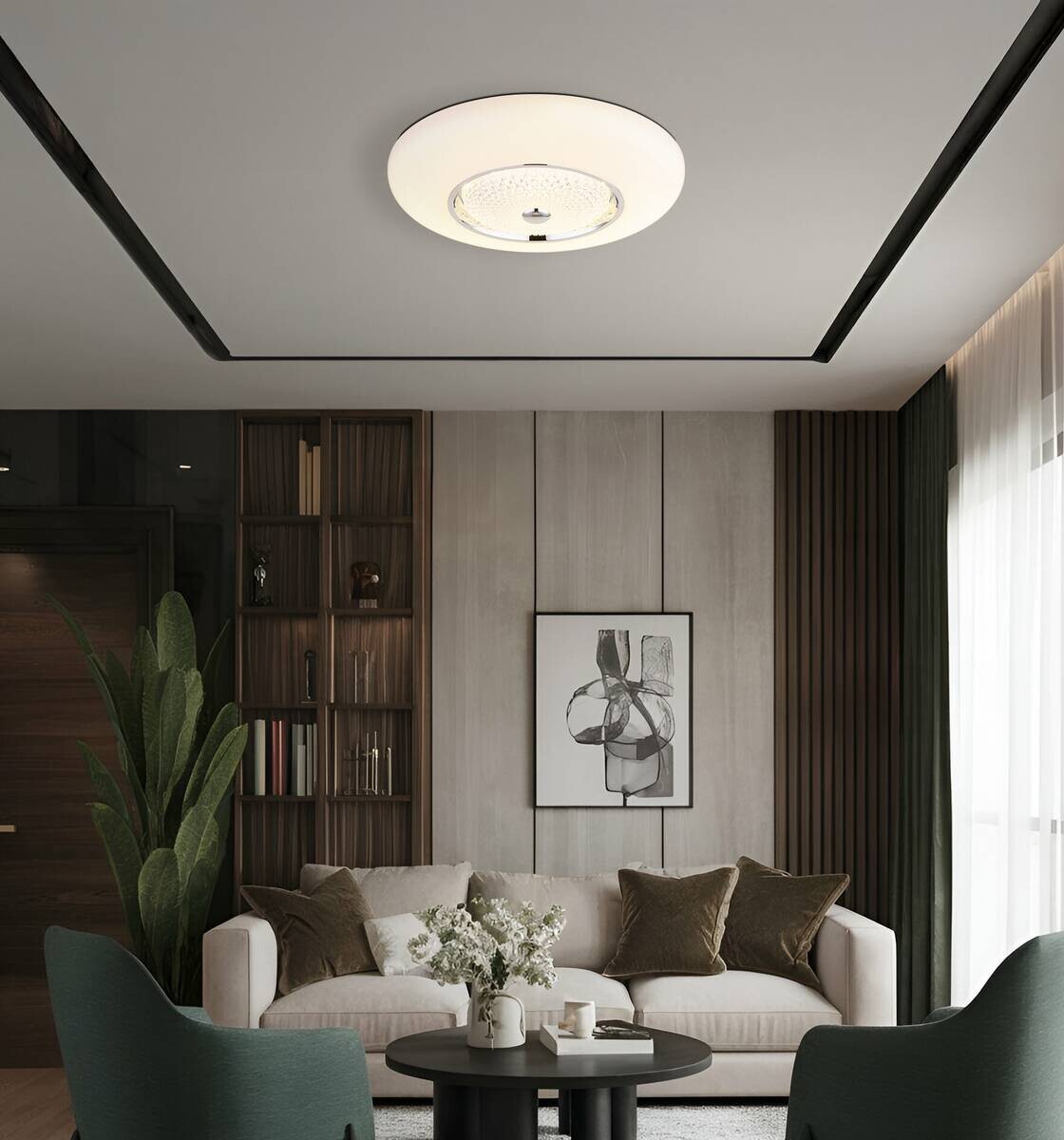 GLOBO Deckenleuchte weiß Opal klar Metall Acryl Kunststoff H/D: ca. 12x59 cm 1 Brennstellen