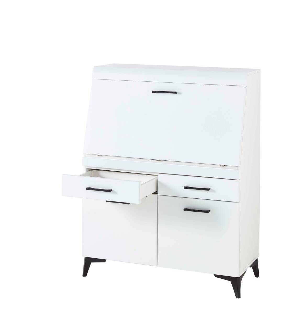 Sekretär Secret weiß matt B/H/T: ca. 98x124x42 cm