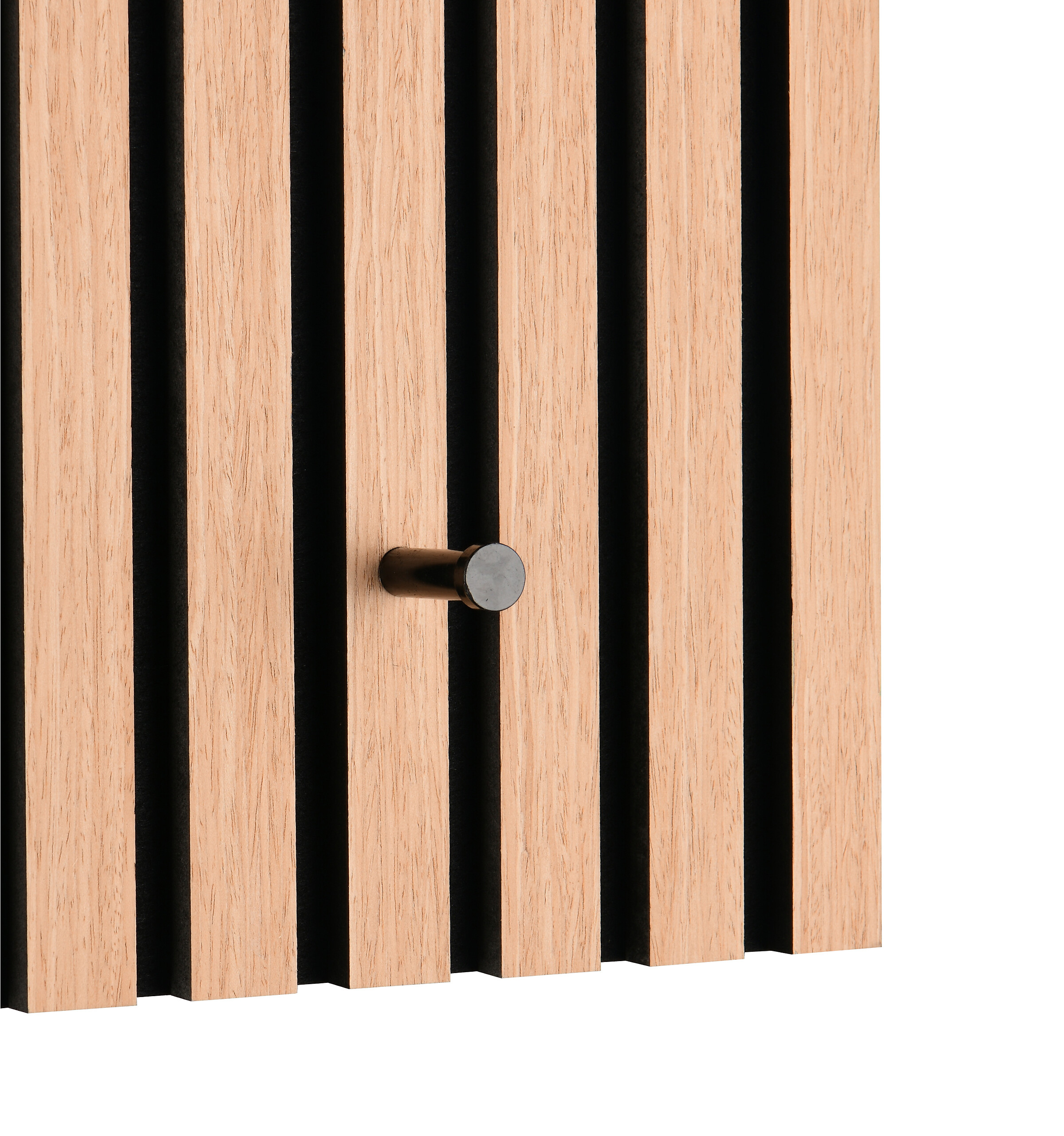 Wandgarderobe Grace Eiche schwarz B/H/T: ca. 60x30x7 cm