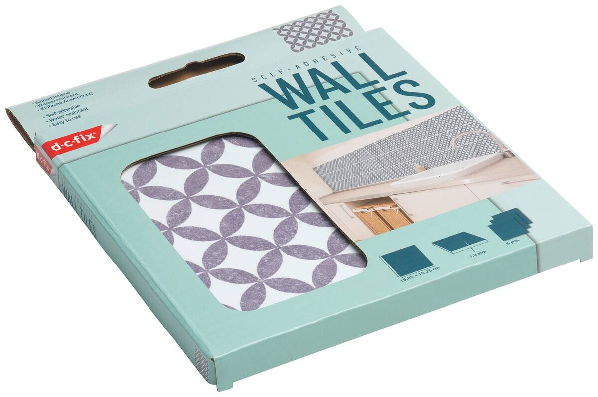 d-c-fix Wandfliese selbstklebend grau B/L: ca. 15,25x15,25 cm