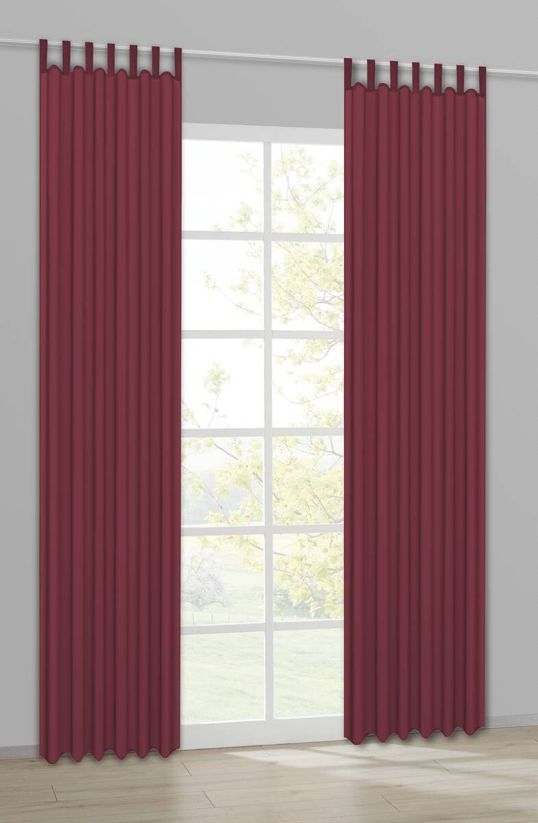 Sensation Schlaufenvorhang Look burgund B/L: ca. 140x235 cm