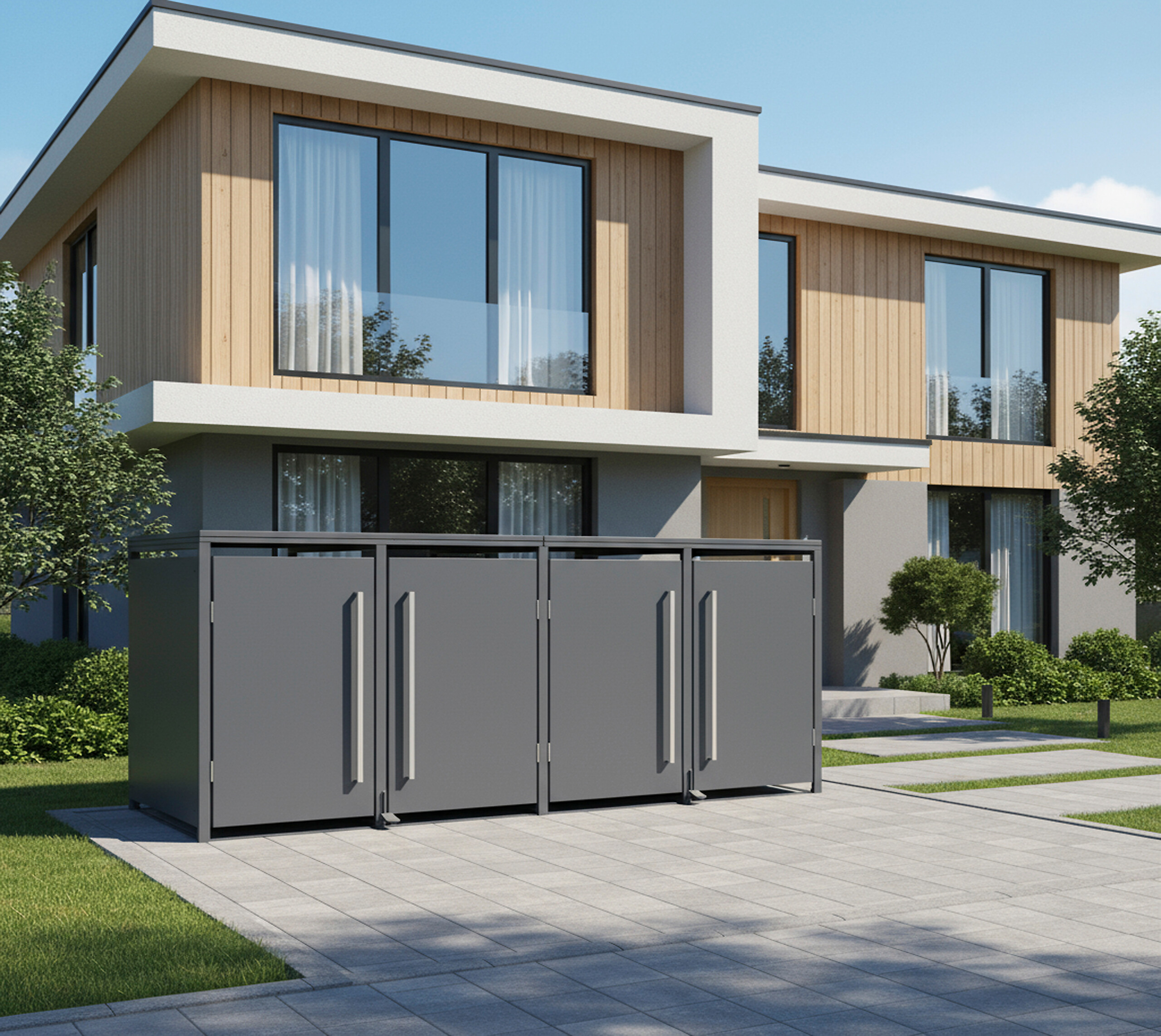 Westmann Mülltonnenbox Pedura anthrazit B/H/L: ca. 265x116x80 cm