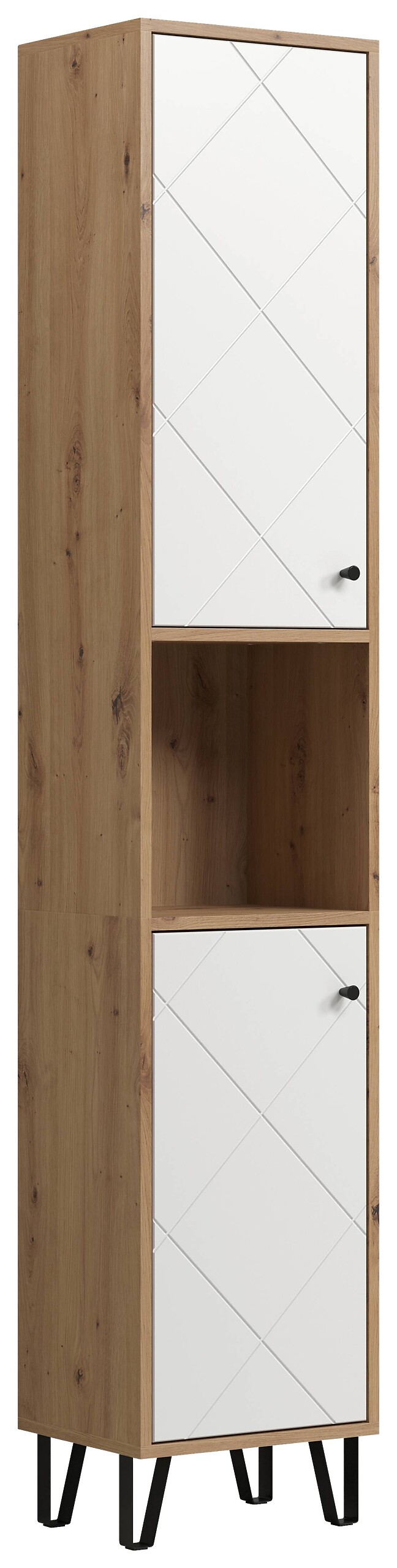 Hochschrank Touch Eiche Artisan Nachbildung weiß matt B/H/T: ca. 36x191x29 cm