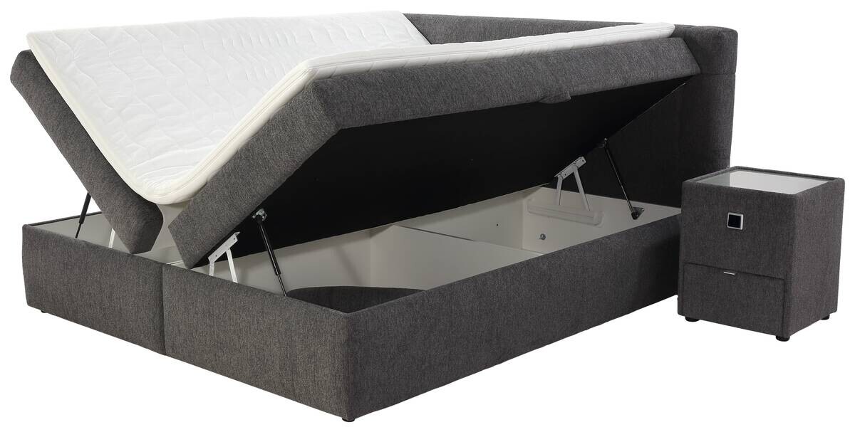 Boxbett  dunkelgrau Liegefläche B/L: ca. 200x180 cm