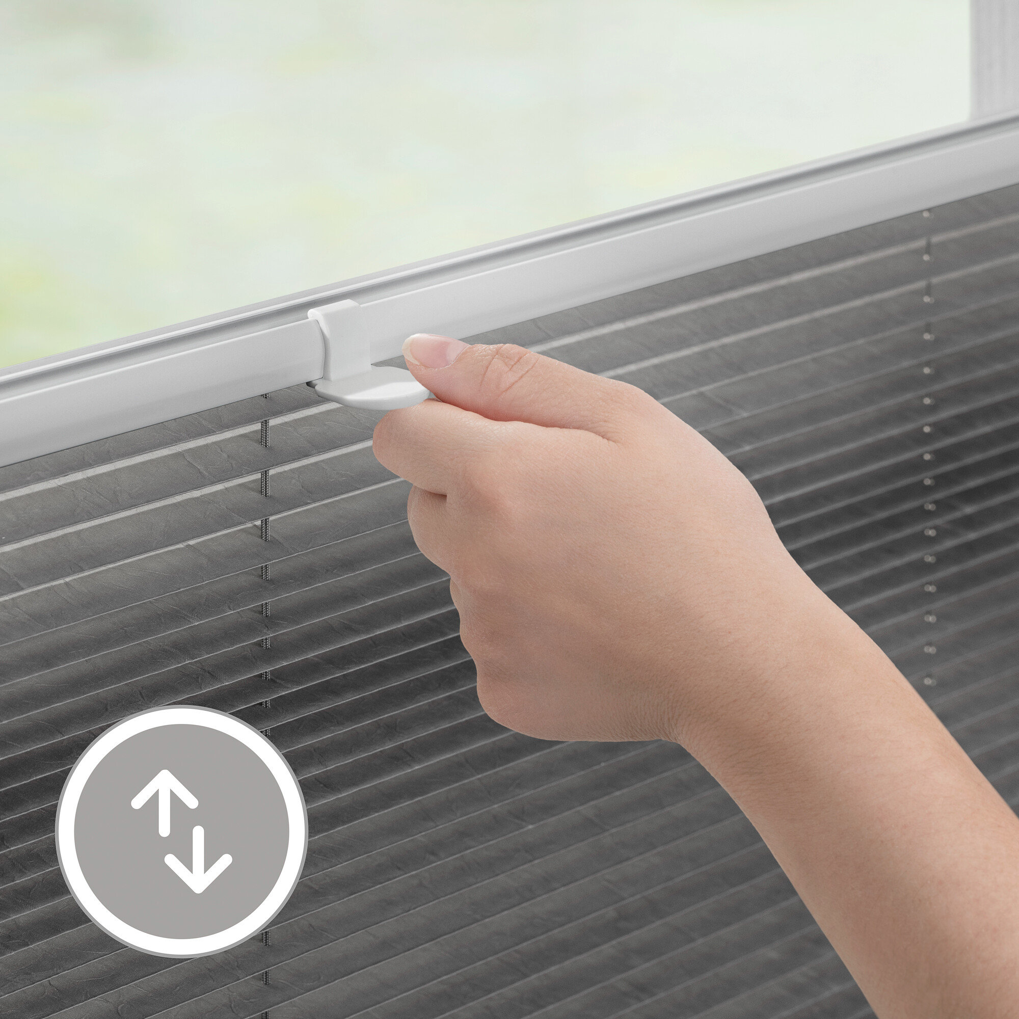 LICHTBLICK Spannplissee hellgrau B/L: ca. 90x130 cm