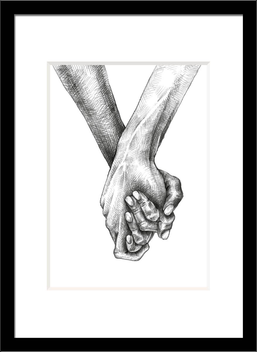 Bilderrahmen schwarz Holz B/L: ca. 21x29,7 cm