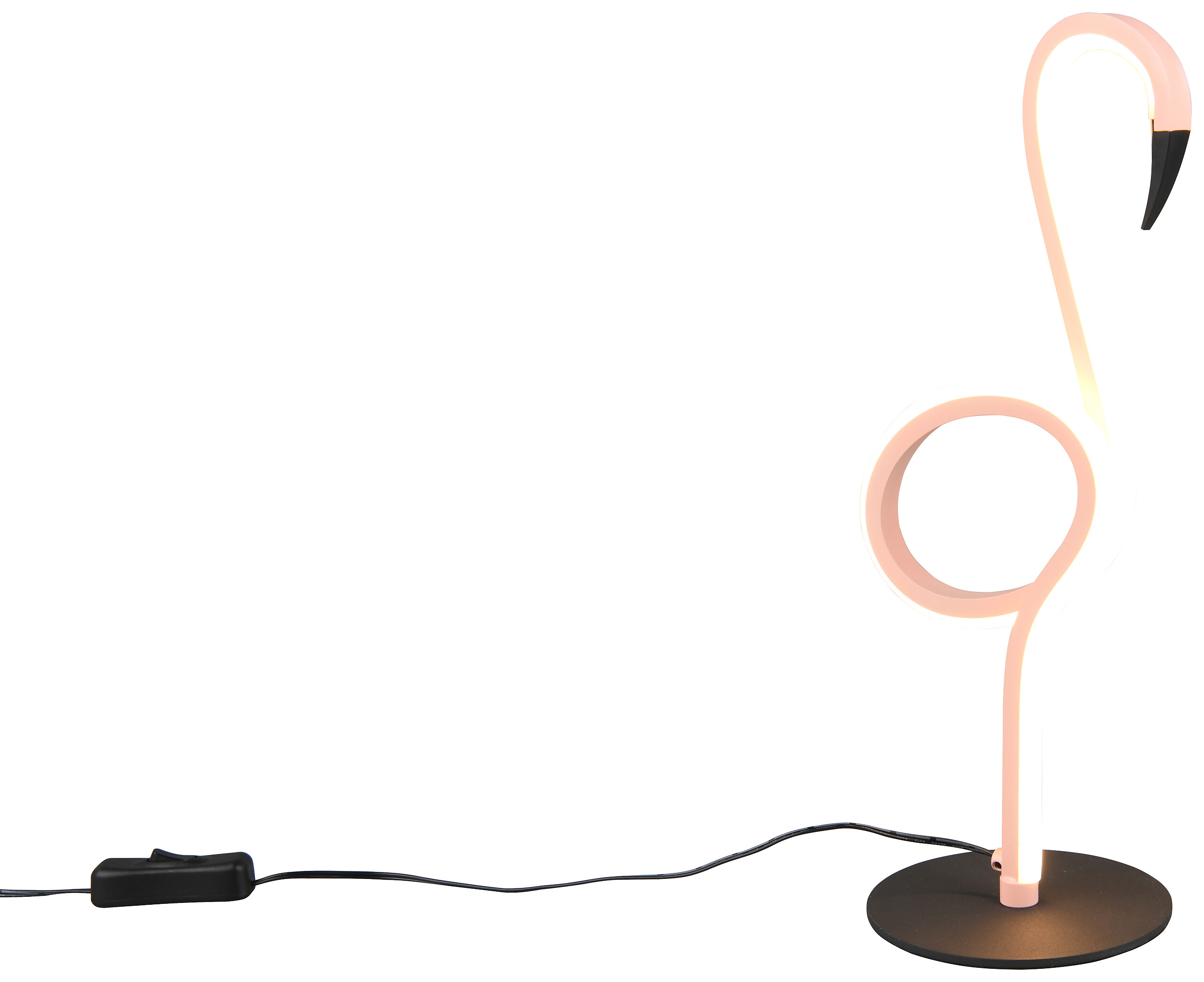 Reality Leuchten LED-Tischleuchte Ingo pink Metall B/L: ca. 35x14,5 cm