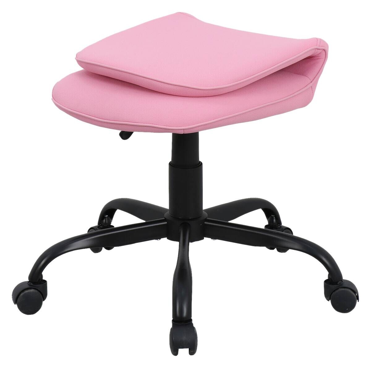 Drehstuhl TROLLY schwarz pink Metall Stoff