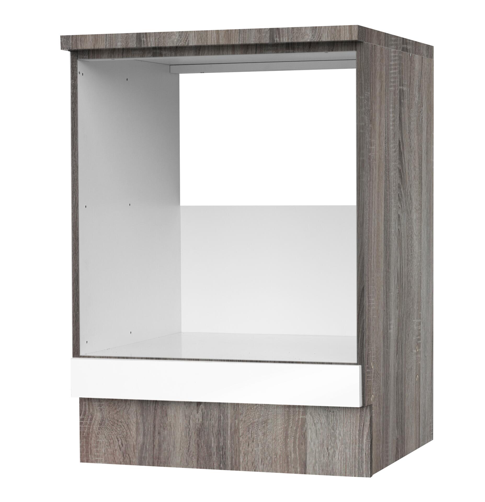 Herdumbauschrank weiß Hochglanz B/H/T: ca. 60x82x57 cm