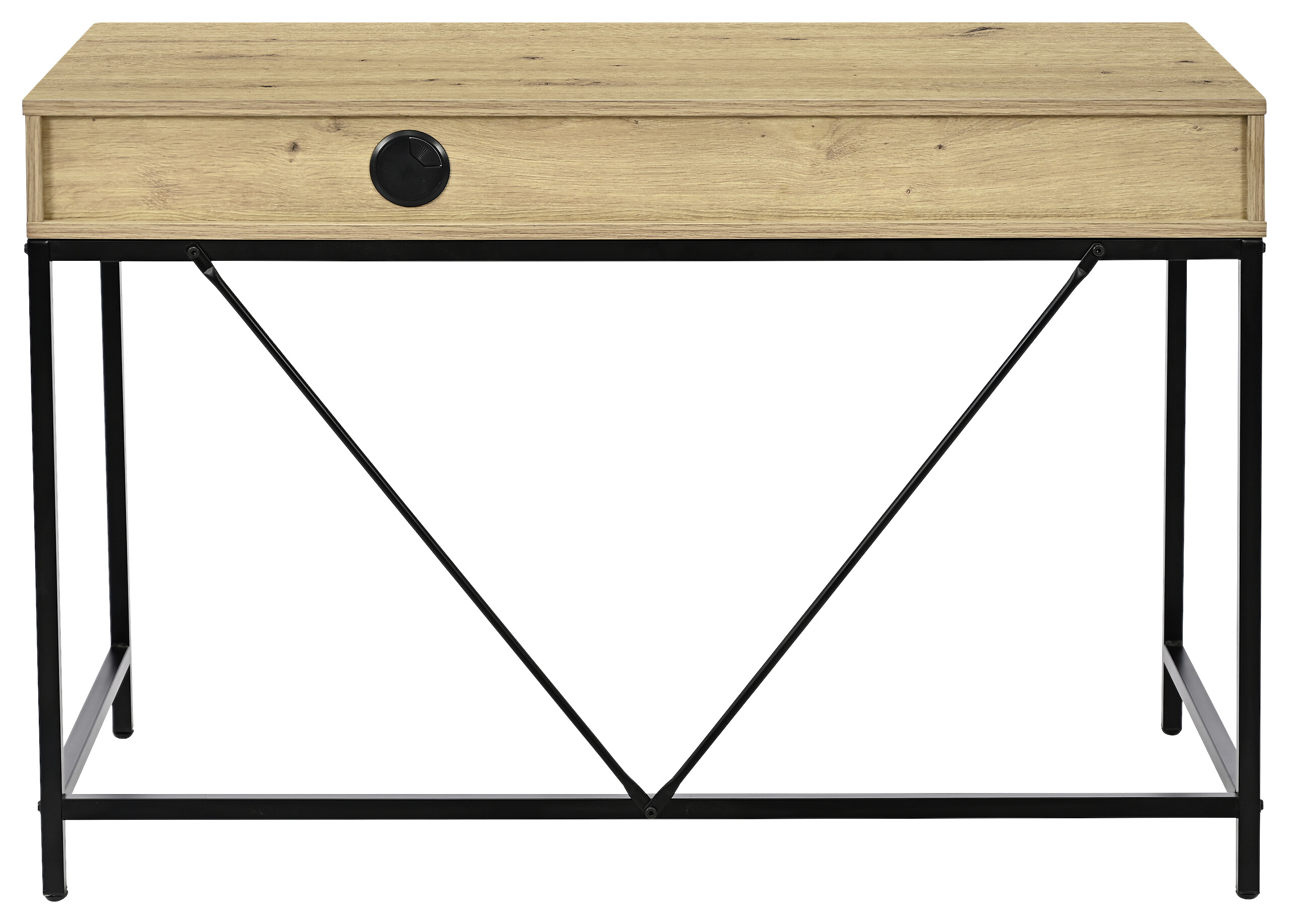 Schreibtisch Faya Eiche Artisan Nachbildung schwarz B/H/T: ca. 110x75x48 cm