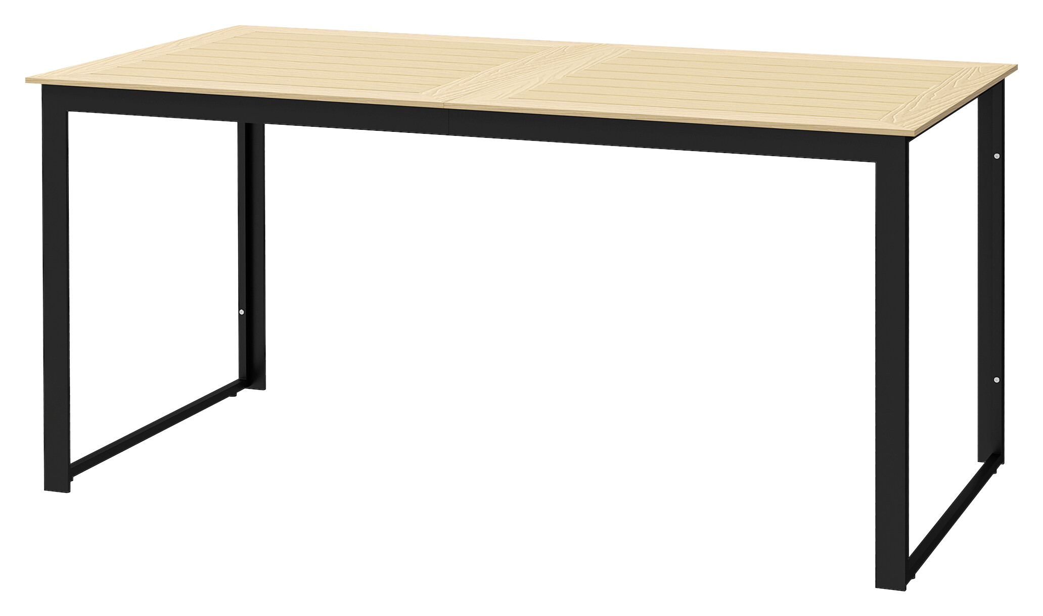 Outsunny Gartentisch taupe Metall B/H/L: ca. 80x75x160 cm