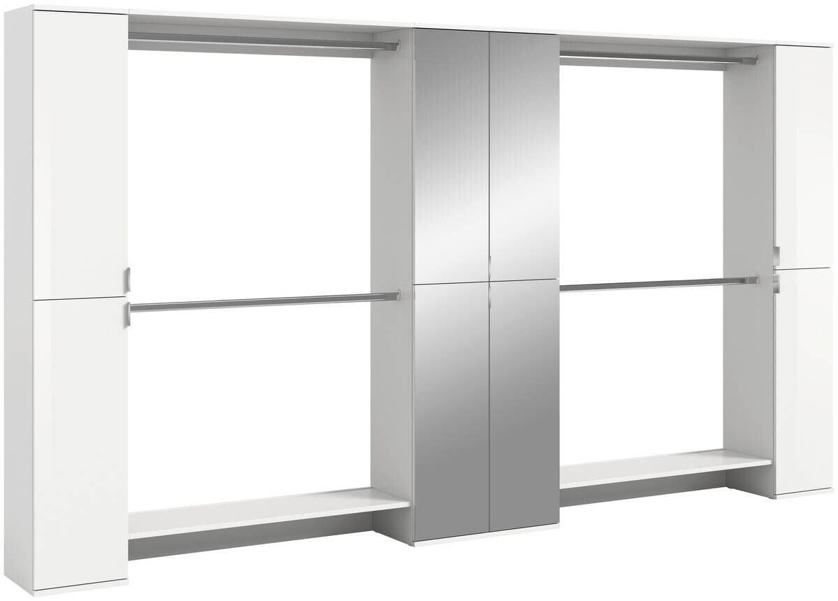 Garderobe PROJEKT X weiß weiß Hochglanz B/H/T: ca. 341x191x37 cm