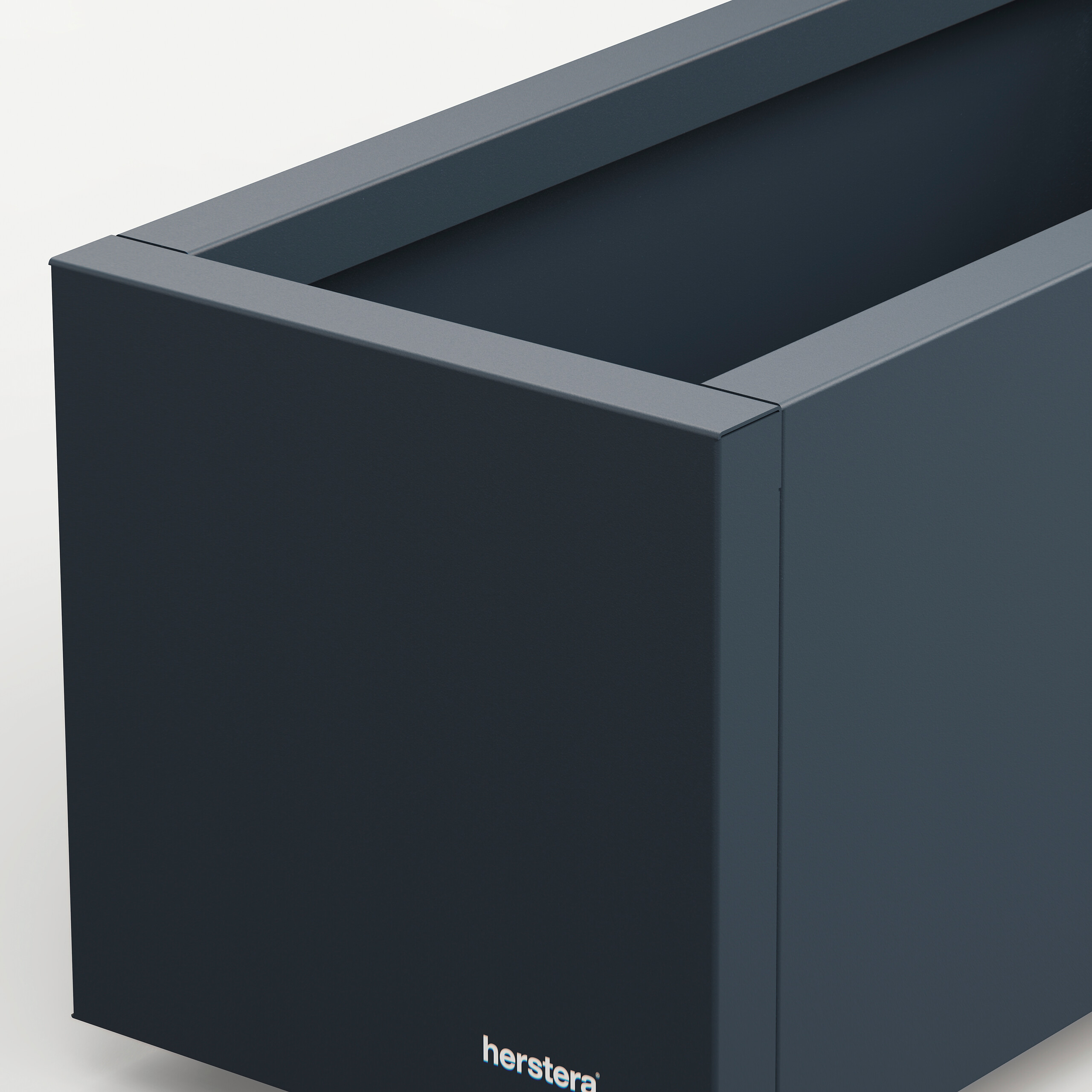 Herstera Garden Pflanzkübel Cube anthrazit Metall B/H/L: ca. 80x25x25 cm