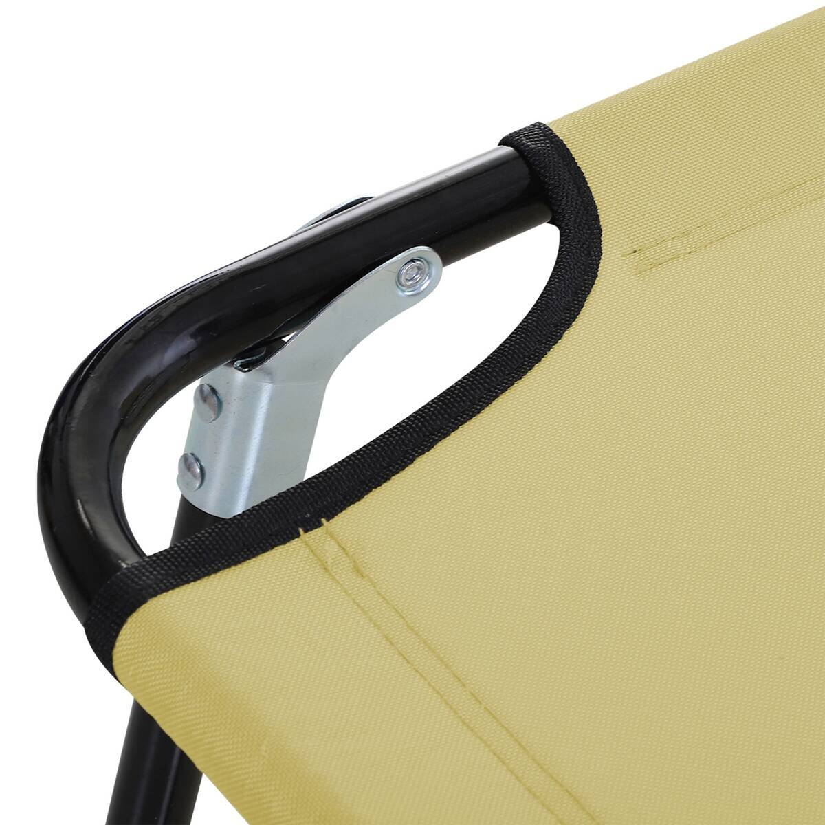 Outsunny Sonnenliege cremeweiß Stahl B/H/L: ca. 56x28x188 cm