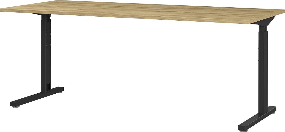 Schreibtisch 4253-582 Eiche Grand-Son Nachbildung schwarz B/H/T: ca. 180x80x80 cm Schreibtisch 4253-582 Eiche Grand-Son Nachbildung schwarz B/H/T: ca. 180x80x80 cm