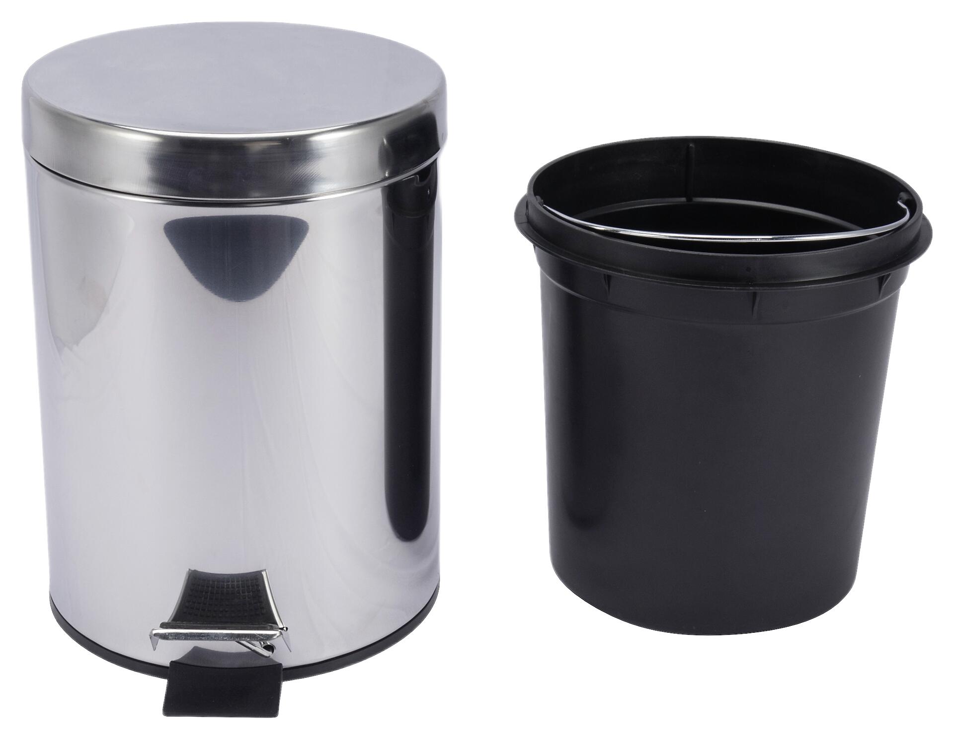 POCOline Treteimer silber Edelstahl B/H: ca. 20,5x27 cm