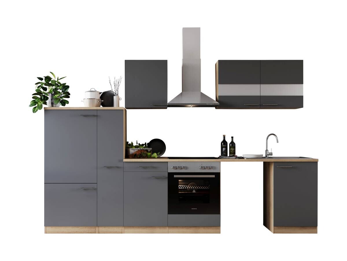 Respekta Küchenblock Merle grau B/H/T: ca. 310x200x60 cm