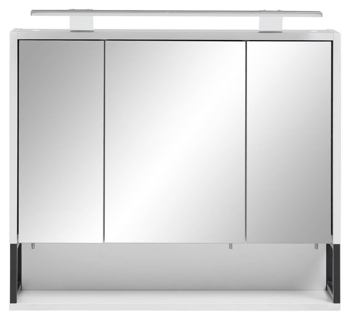 Spiegelschrank Limone weiß B/H/T: ca. 70x66,1x16 cm