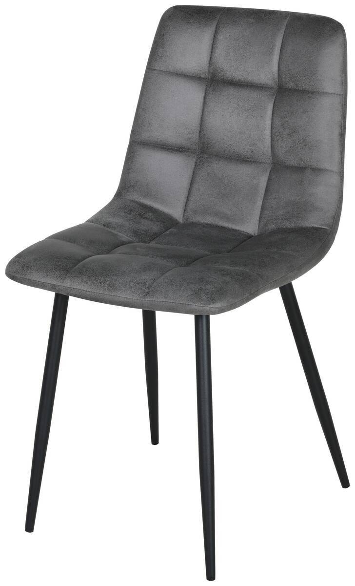 Stuhl Lech dunkelgrau Microfaser B/H/T: ca. 45x88x53,5 cm