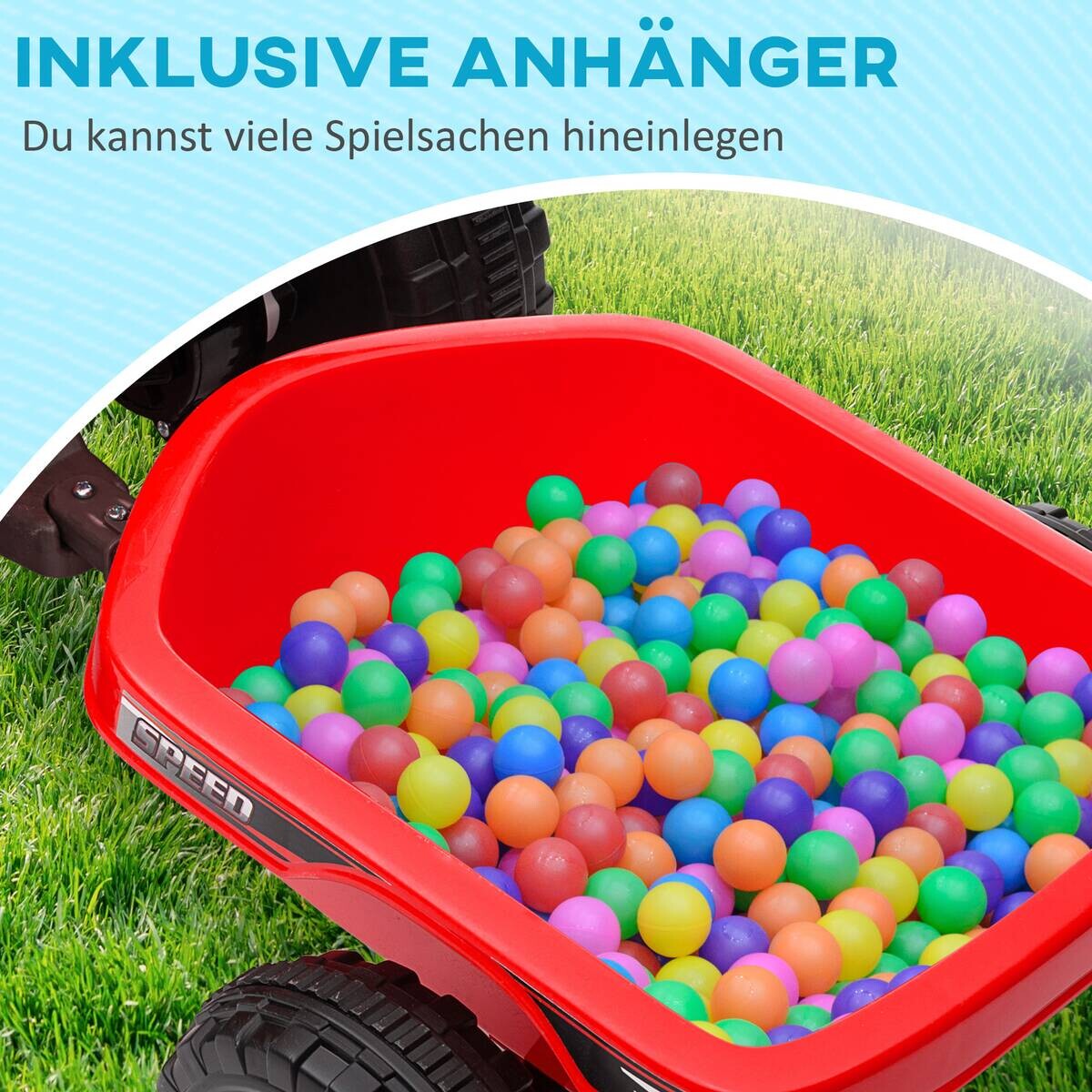 HOMCOM Kinder Elektrofahrzeug schwarz B/H/L: ca. 41,5x48,5x106 cm