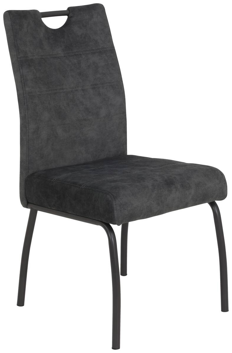 Stuhl Evelyn anthrazit Microfaser B/H/T: ca. 50x97x62 cm