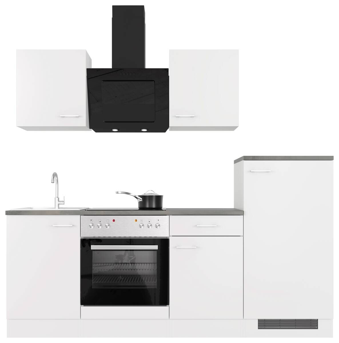 Küchenblock Lucca weiß matt B/H/T: ca. 220x200x60 cm