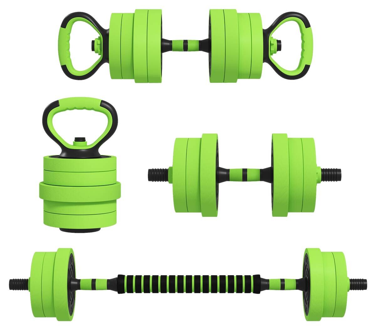 SPORTNOW Hanteln Set grün Kunststoff B/H/L: ca. 20x20x95 cm