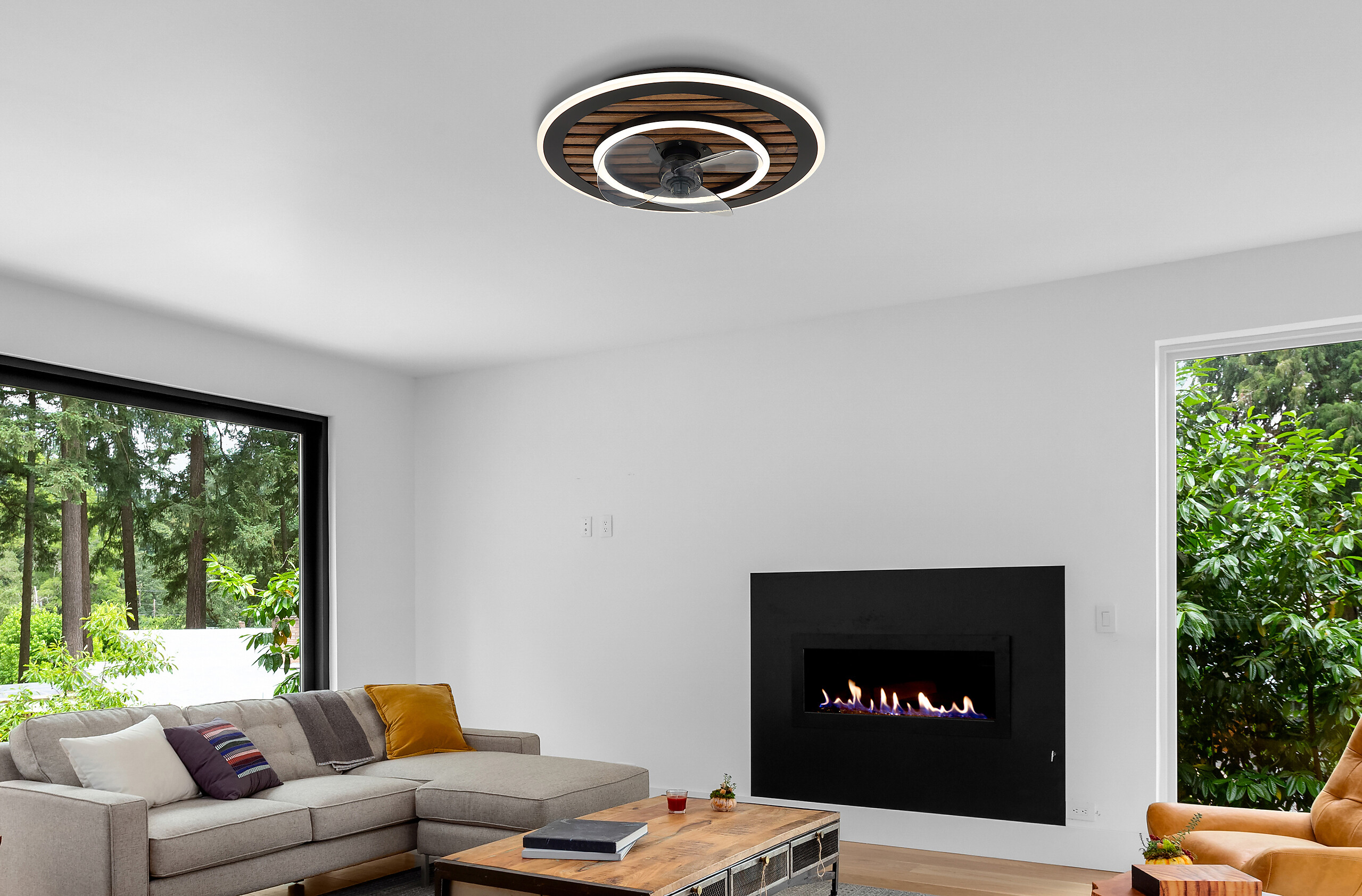 GLOBO LED-Deckenventilator Opal H/D: ca. 13x49 cm max. 36 W