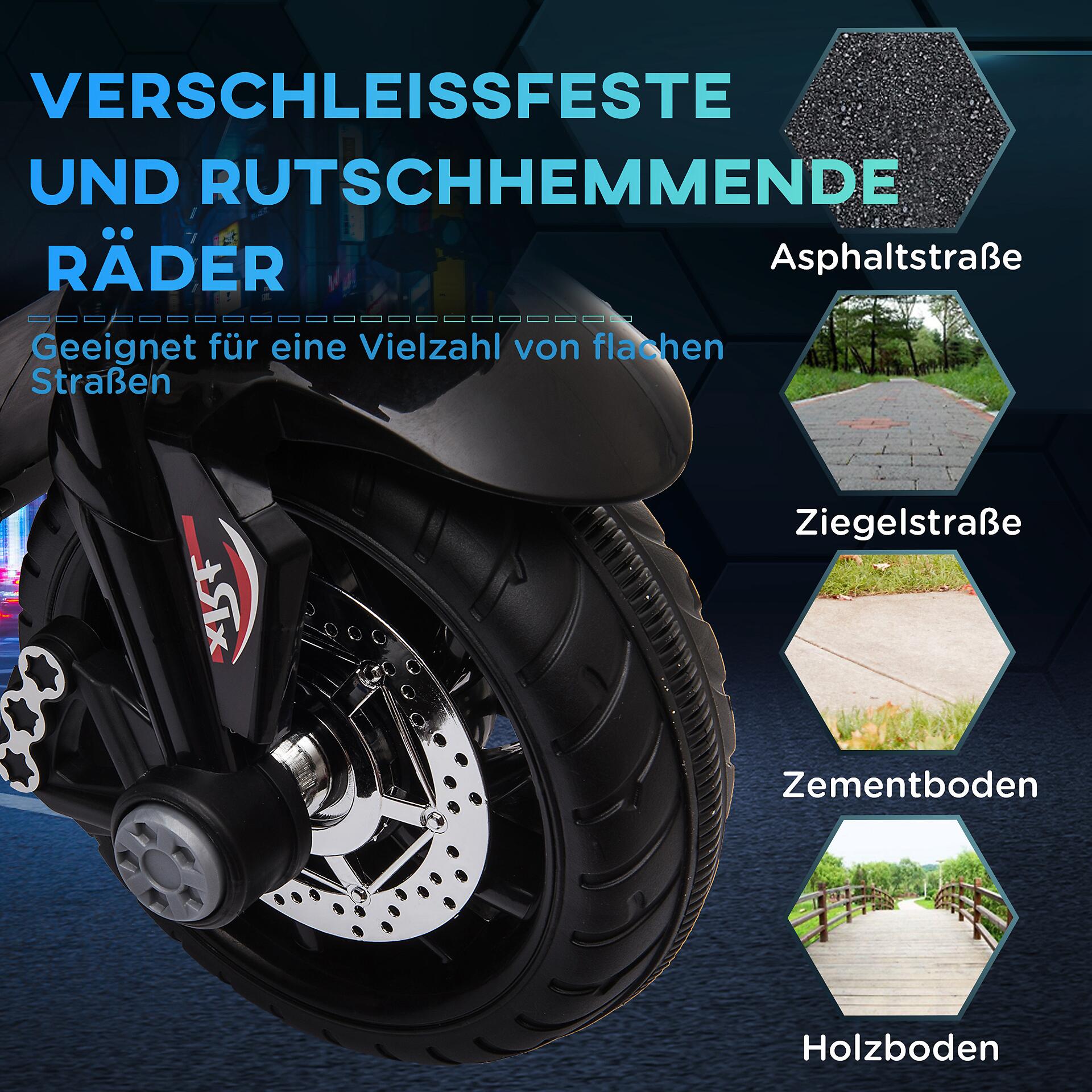 HOMCOM Kinder-Elektromotorrad rot B/H/L: ca. 42x52x86 cm