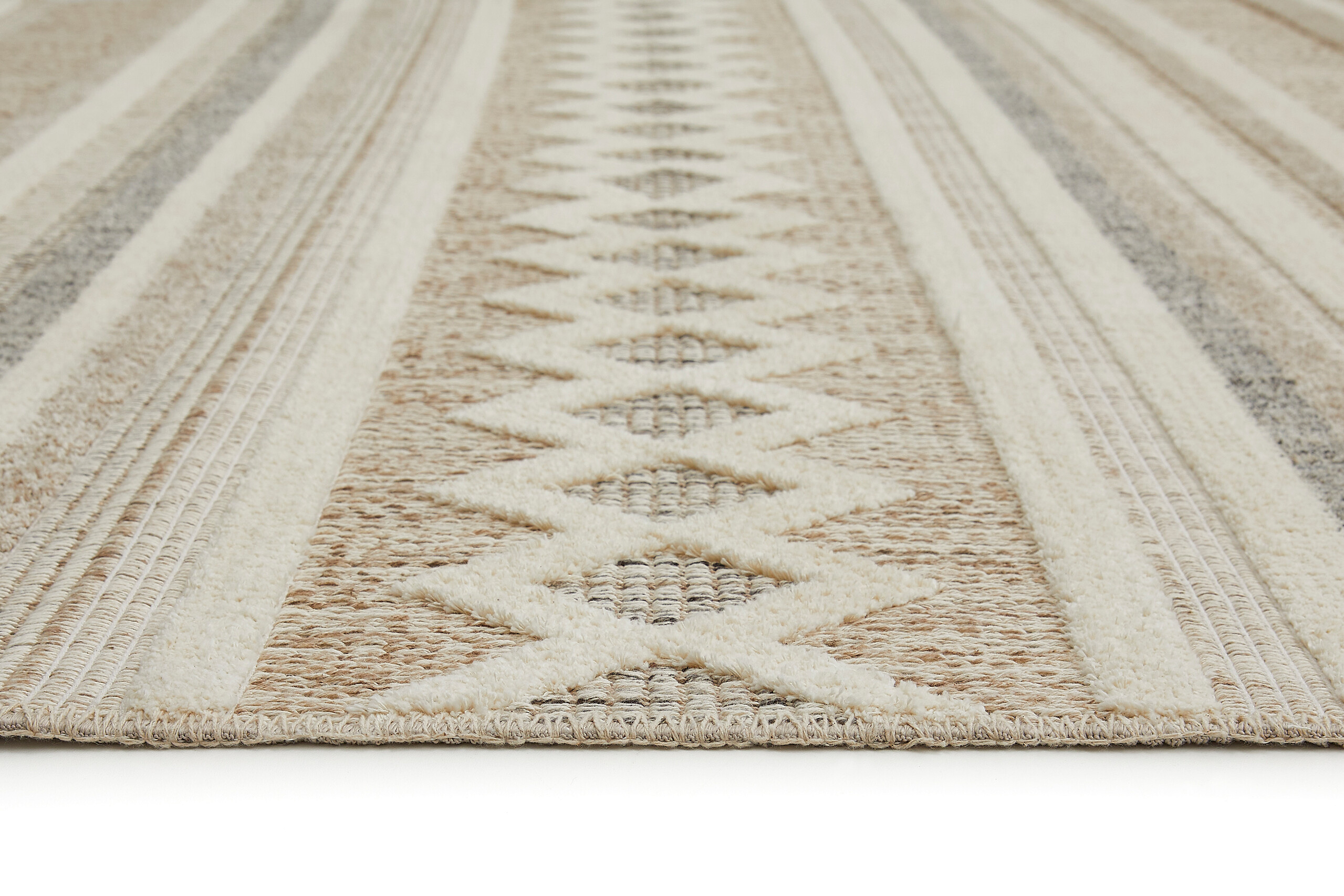 Webteppich Crosby Cremegrau B/L: ca. 160x230 cm