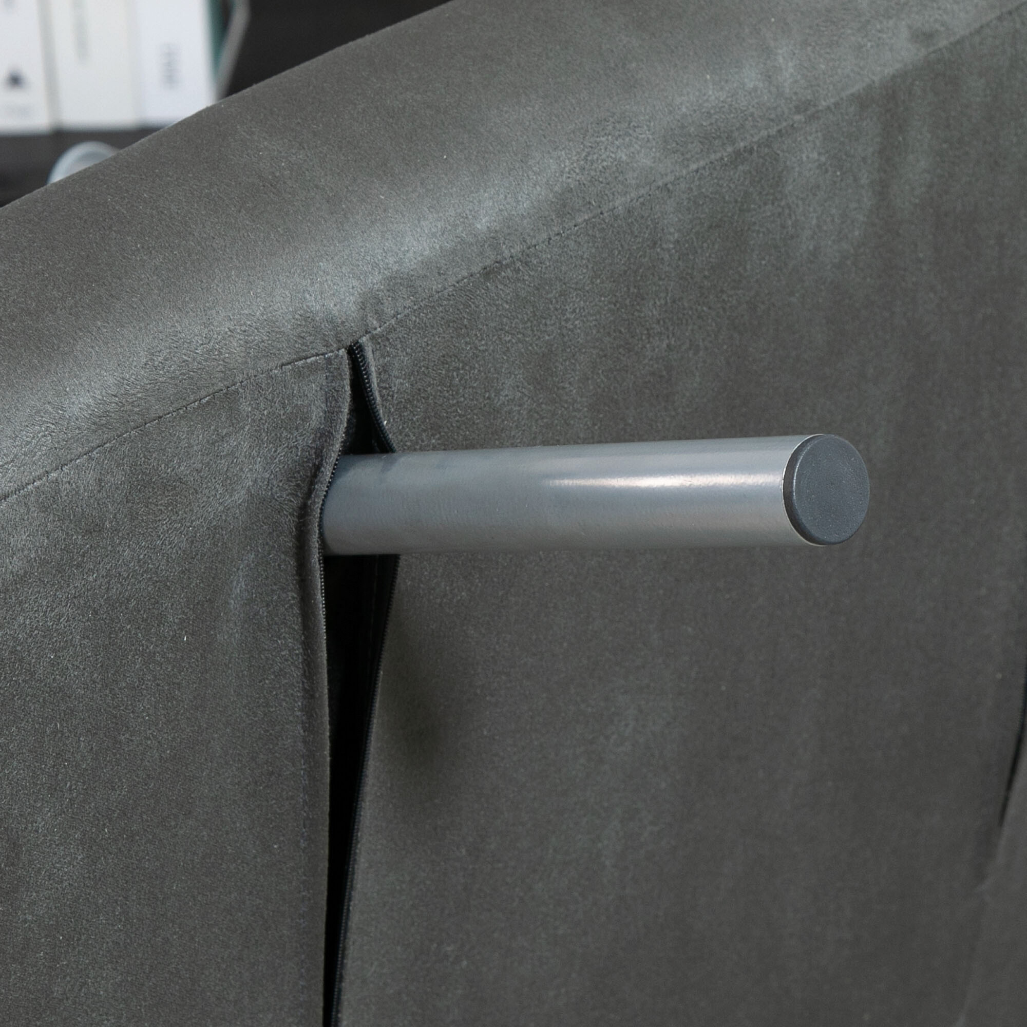 HOMCOM Schlafsofa 833-040 hellgrau Kunstleder B/H/T: ca. 65x80x69 cm