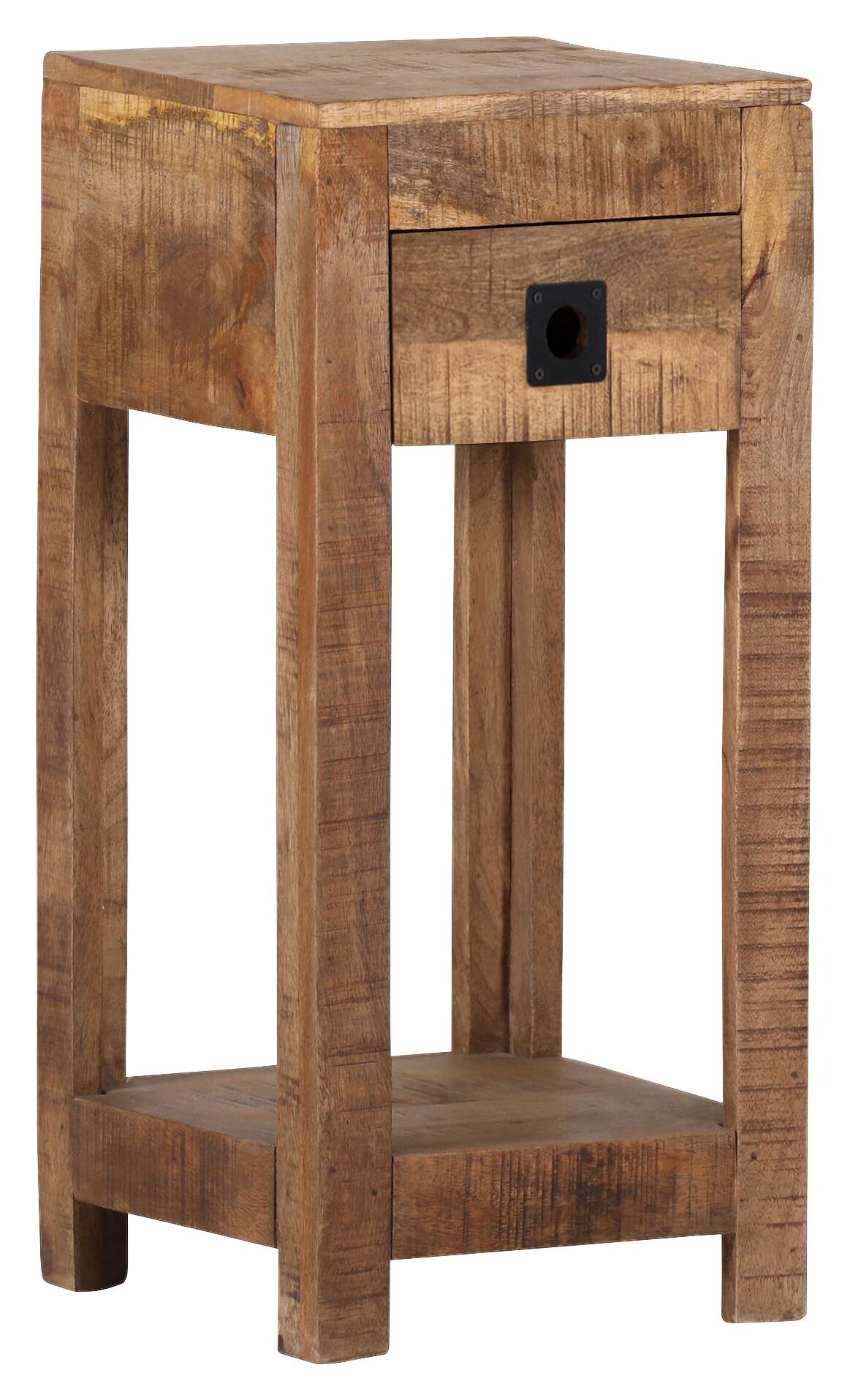 Beistelltisch Kongo sägerau natur B/H/T: ca. 28x60x28 cm