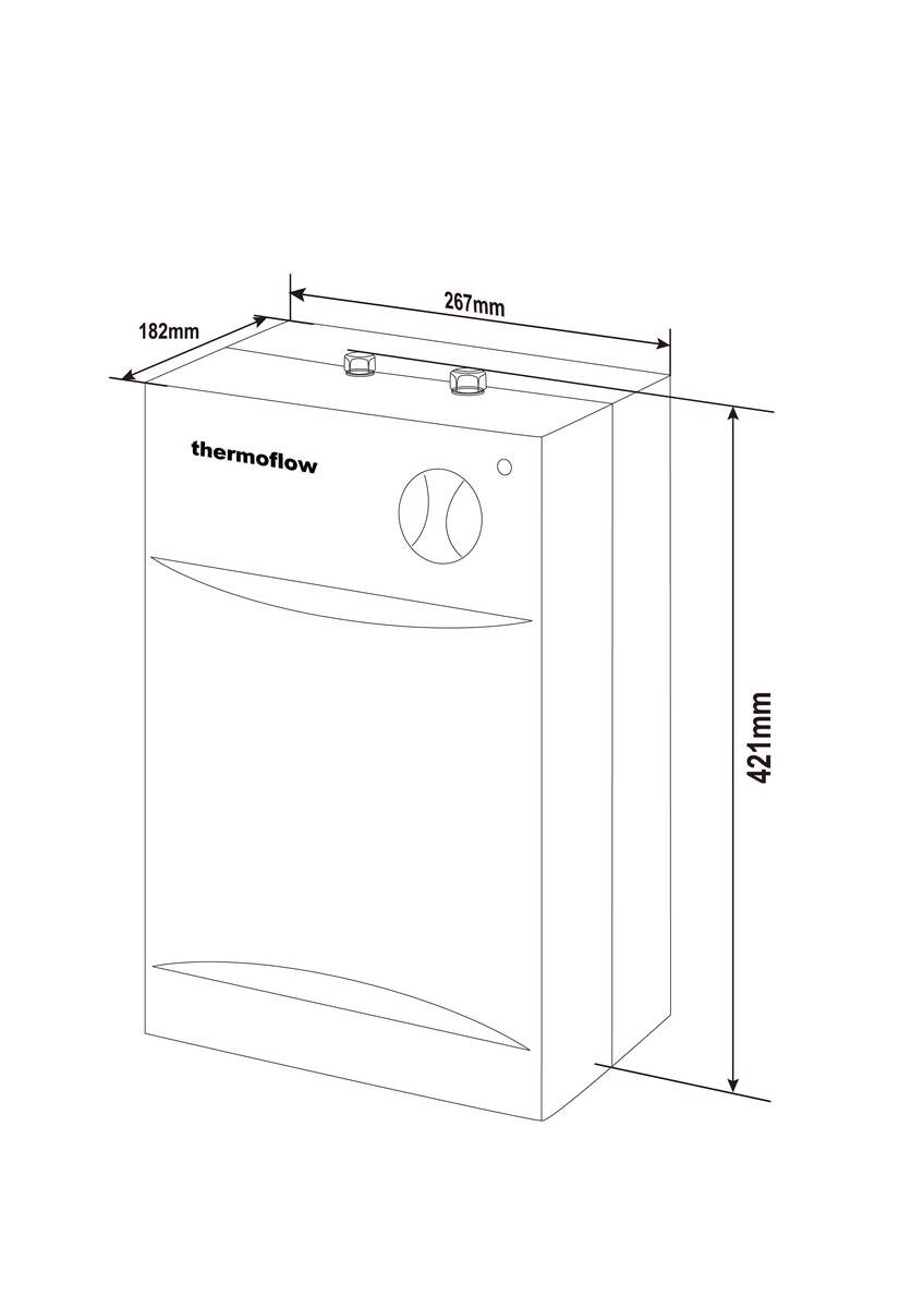 Respekta Untertischspeicher-Set Thermoflow weiß B/H/T: ca. 27,5x49,5x18,5 cm