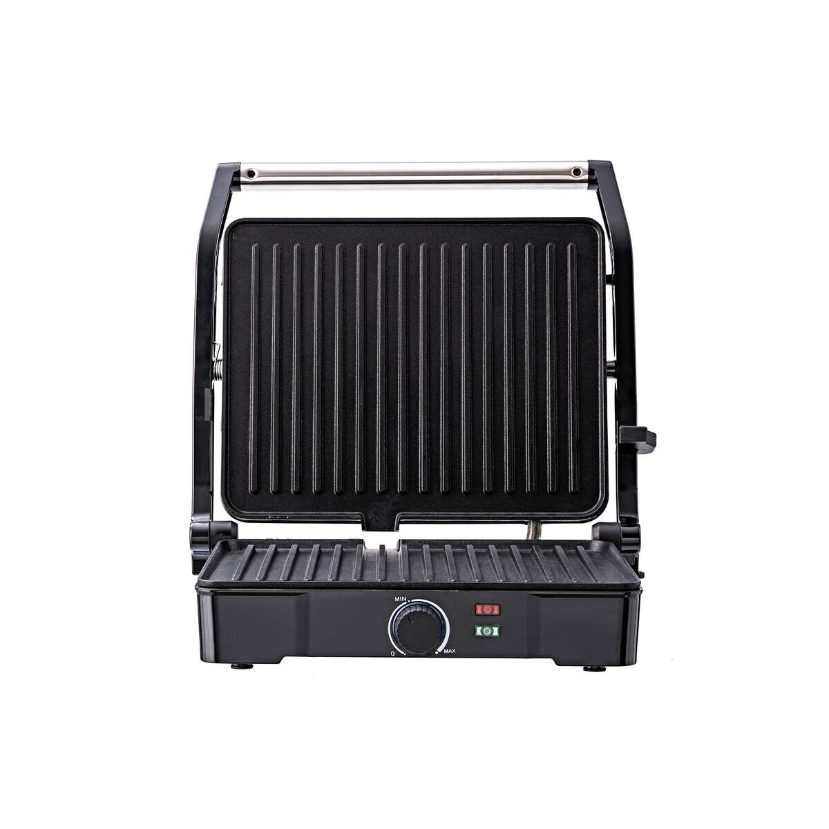 BERGNER Kontaktgrill silber B/H/L: ca. 15x37x38 cm