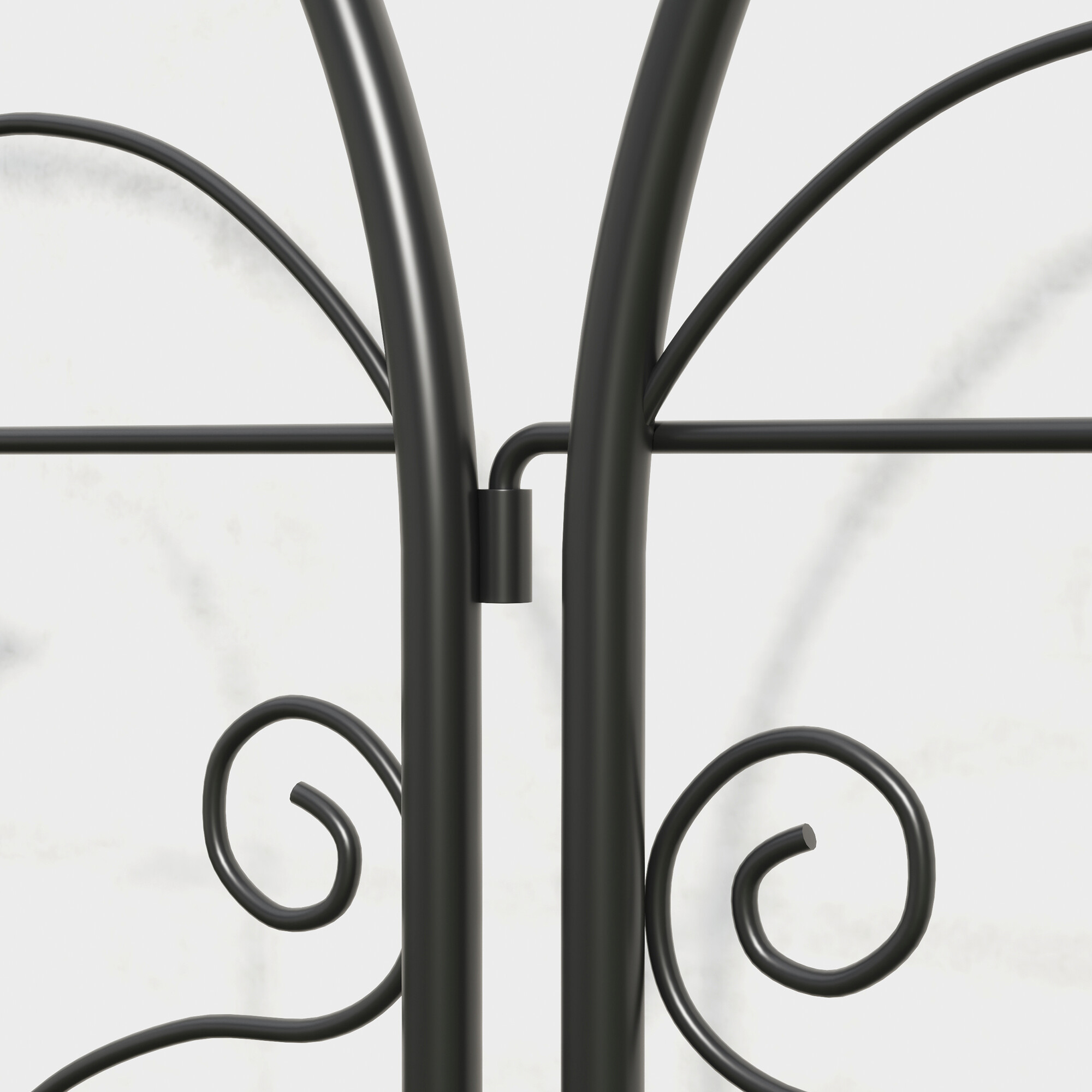 Outsunny Rankgitter schwarz B/H/L: ca. 1,3x120x50 cm