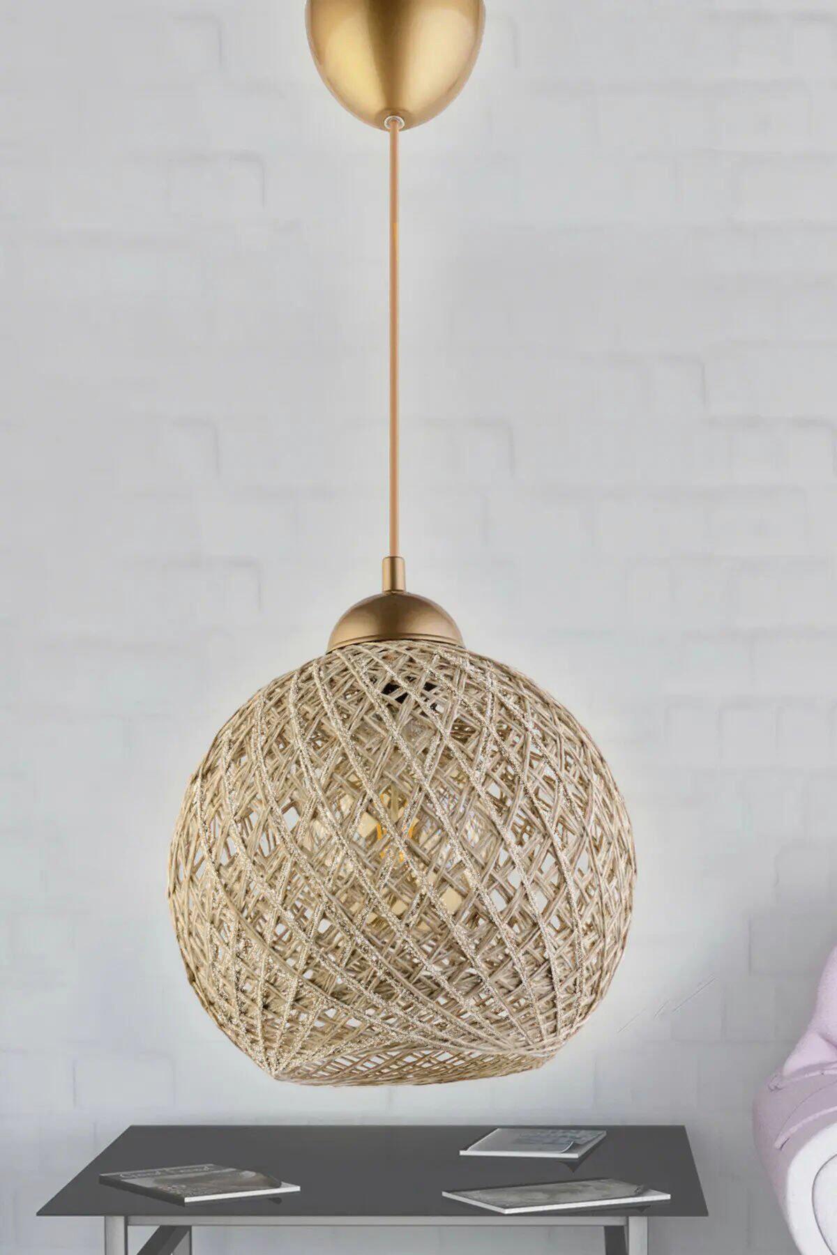 Opviq Pendelleuchte silber Baumwolle B/H/T/L/D: ca. 22x54x22x22x22 cm E27 1 Brennstellen