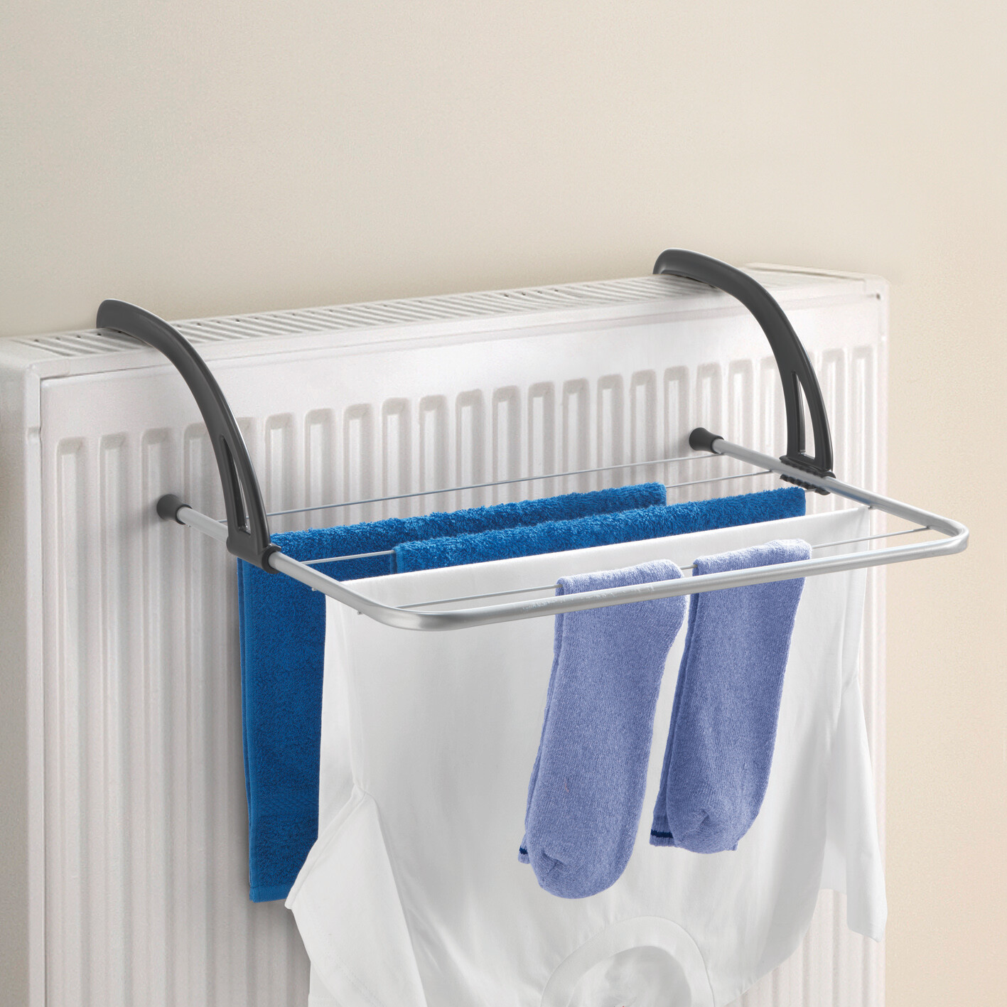 Metaltex Heizungs-u. Balkonwäschetrockner Favonio silber