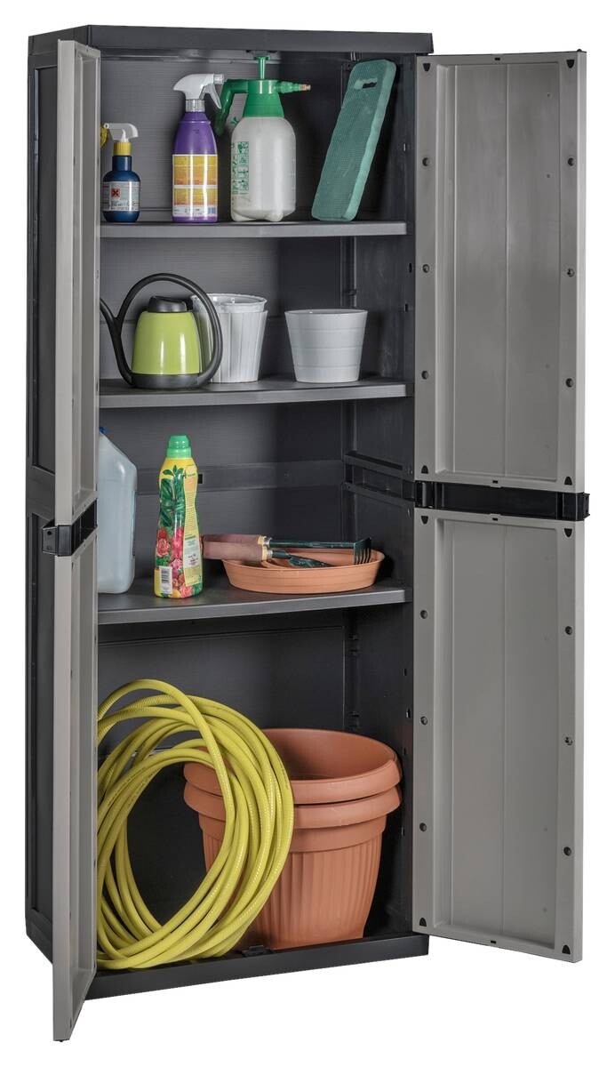 Toomax Kunststoffschrank grau B/H/T: ca. 64x165x37 cm Toomax Kunststoffschrank grau B/H/T: ca. 64x165x37 cm