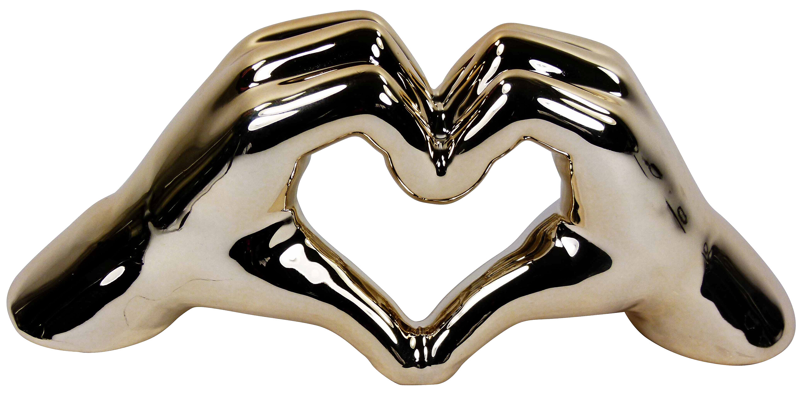 Glas-Art Deko-Figur gold Keramik B/H: ca. 25x10 cm