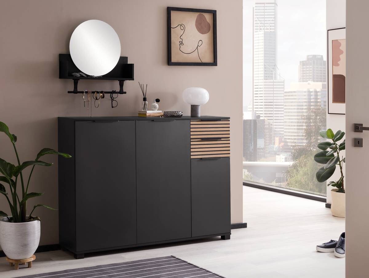 Regal Ella schwarz matt B/H/T: ca. 59,8x59x13,5 cm