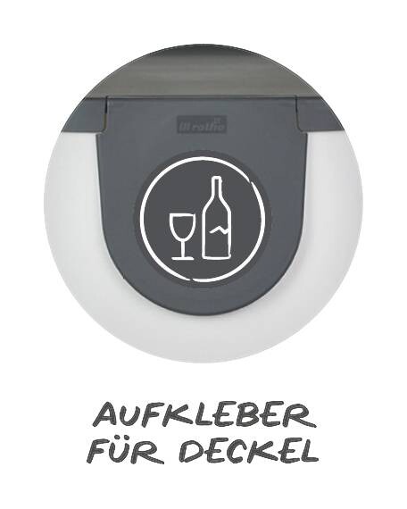 Rotho Abfalleimer weiß B/H/L: ca. 23,5x34x40 cm