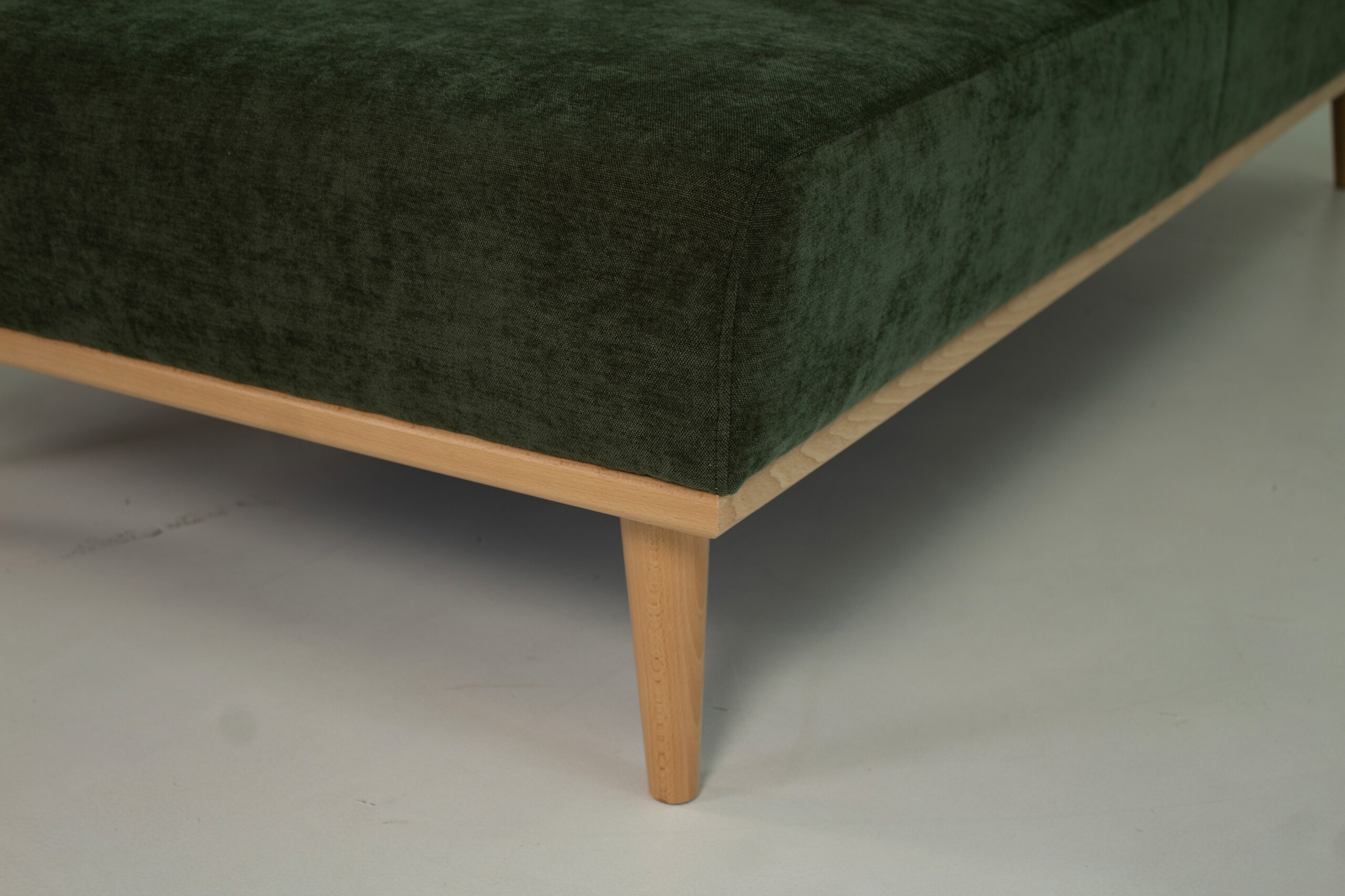 Ecksofa grün Microfaser B/H/T: ca. 259x90x191 cm