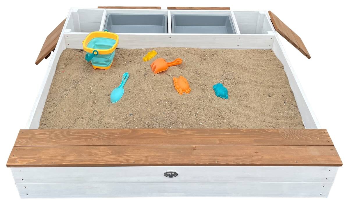 AXI Sandkasten Evy weiß B/H/T: ca. 117x18,7x119 cm