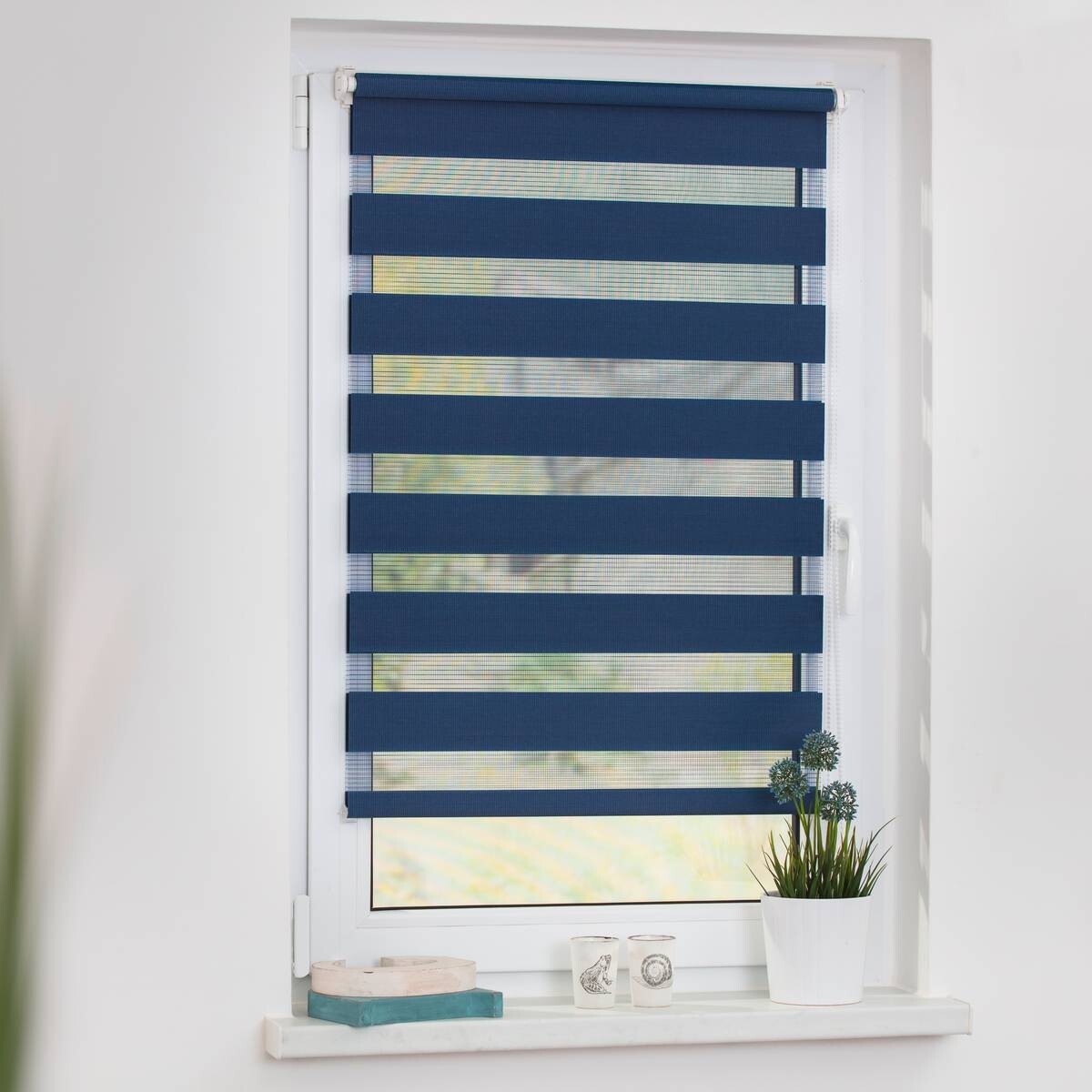 LICHTBLICK Doppelrollo Duo blau B/L: ca. 100x150 cm