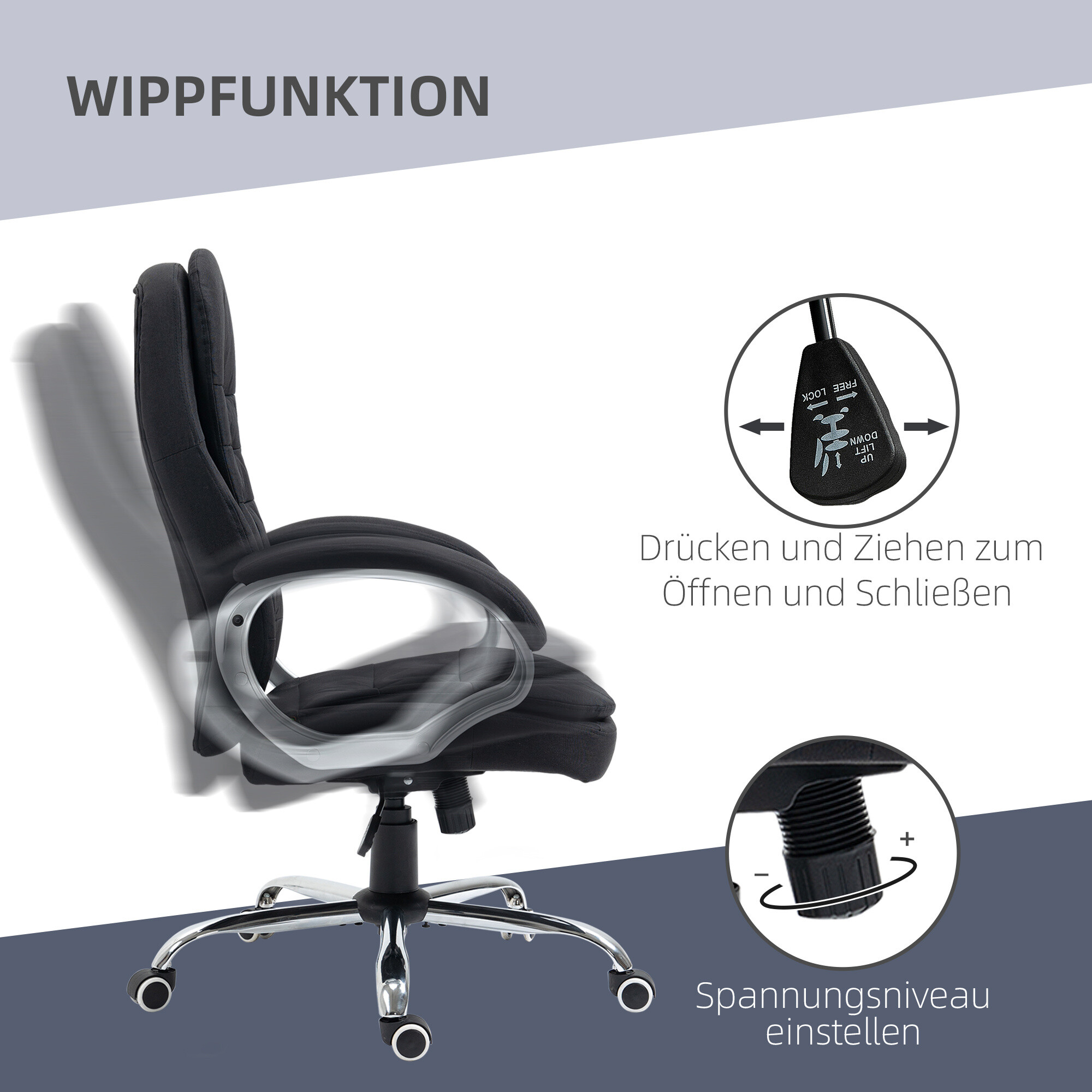 Drehstuhl 921-170BK schwarz