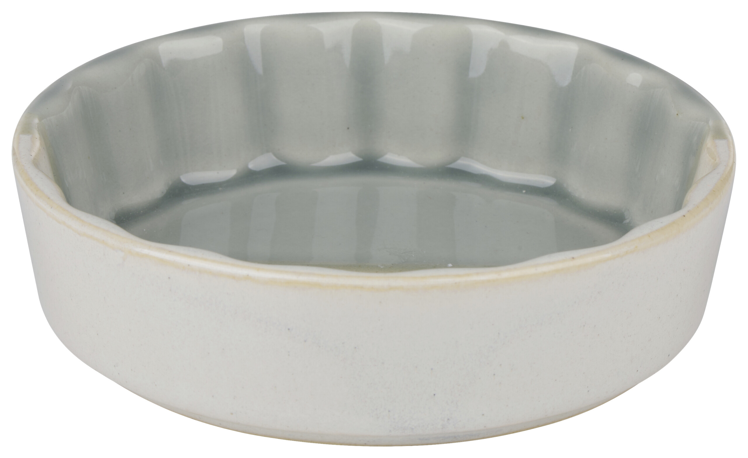 Auflaufform grau Steinzeug B/H/L: ca. 12x3,5x12 cm