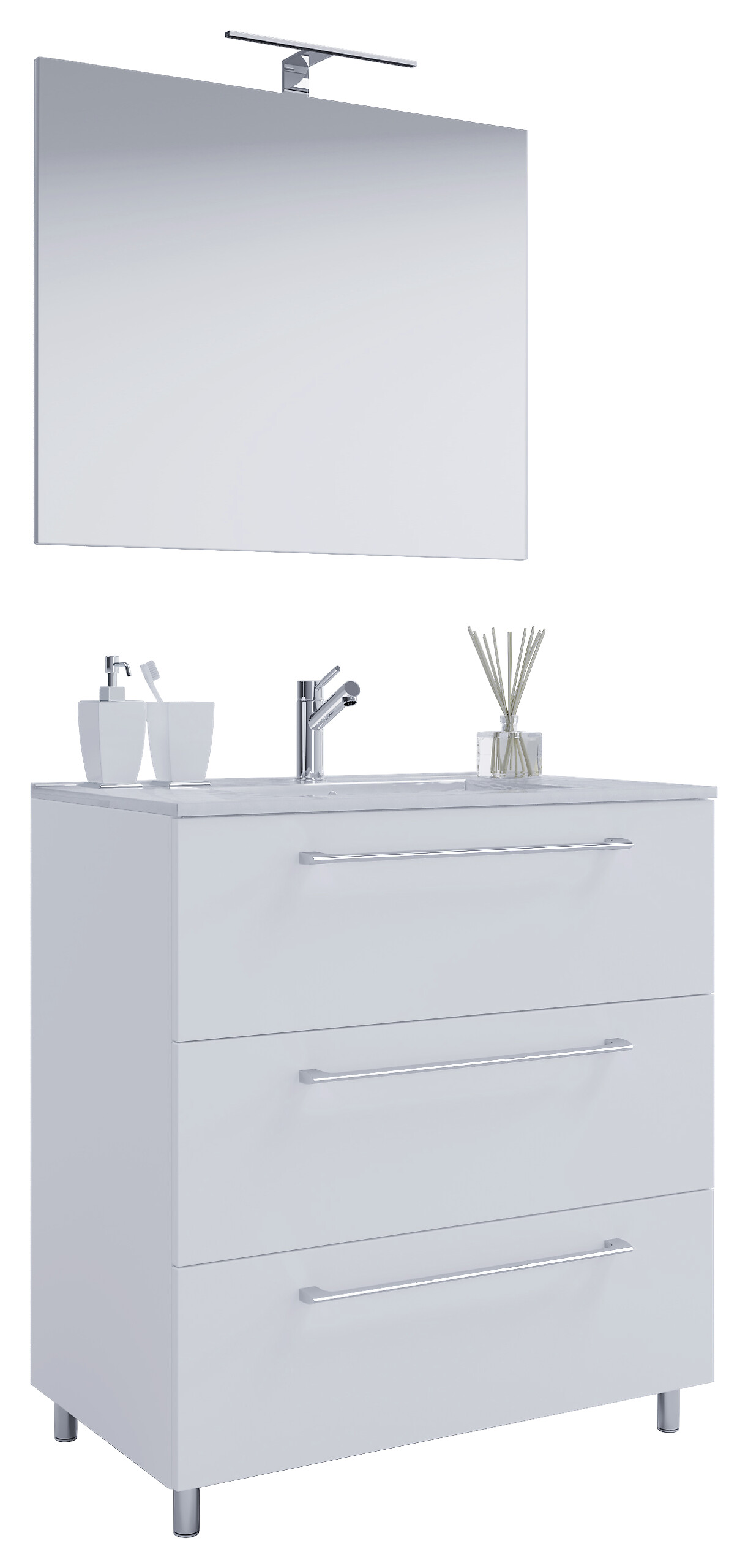 Waschplatz 3tlg-Schubo weiß