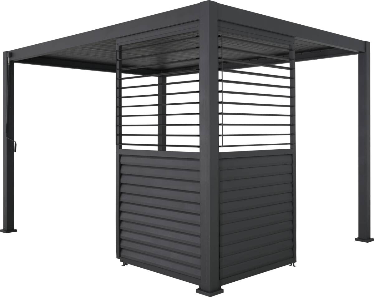 Mirador Lamellenwand für Pergola Deluxe Plus anthrazit Aluminium B/H/L: ca. 123,5x238,65x7 cm