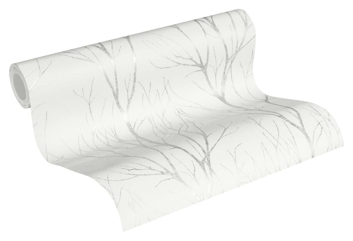 A.S.Creation Vliestapete Blooming Wald weiß B/L: ca. 53x1005 cm